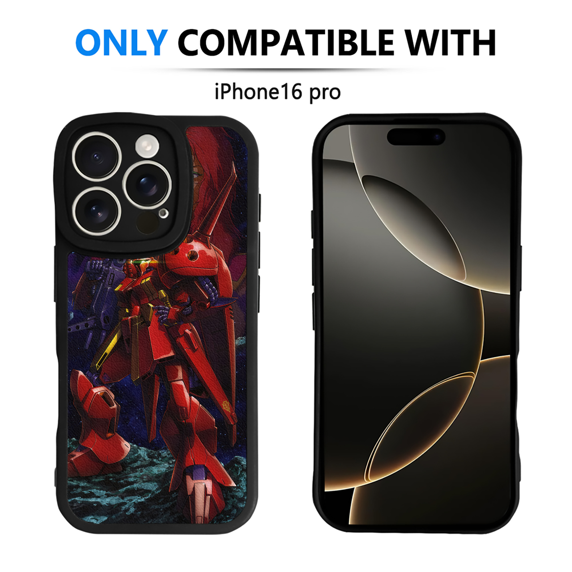 （画像用） 機動戦士ガンダム Mobile Suit Gundam 【iPhone 16シリーズ対応】シリコンスマホケース（レザー調） 材質：シリコン
